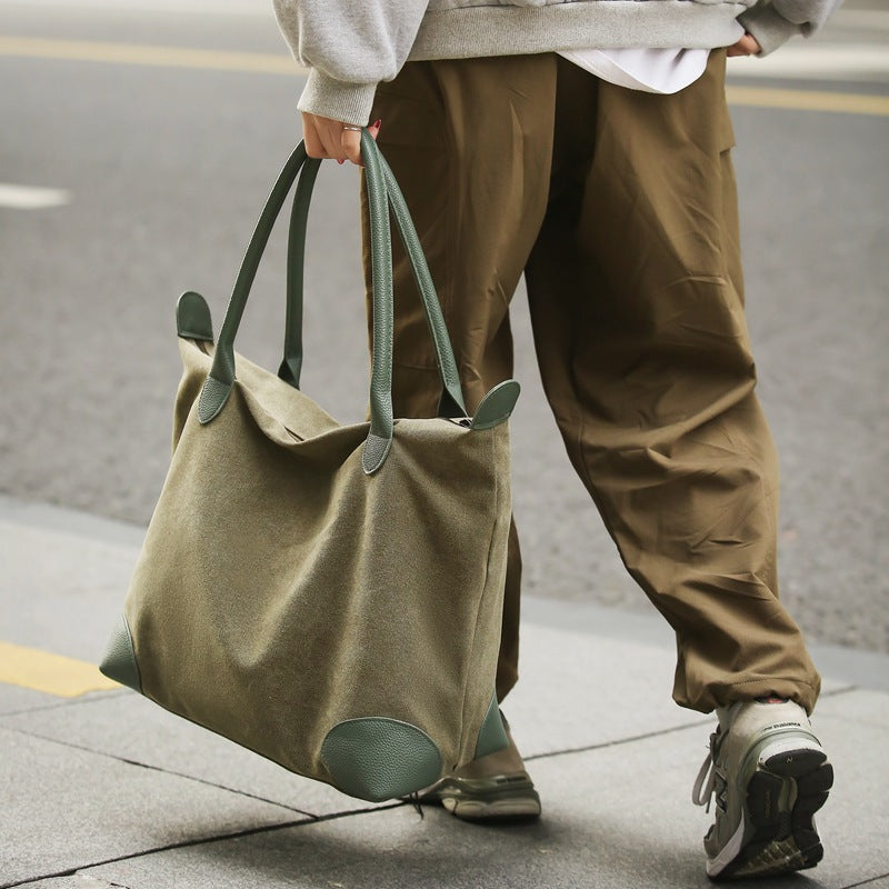 One-shoulder Large Capacity Canvas Travel Bag