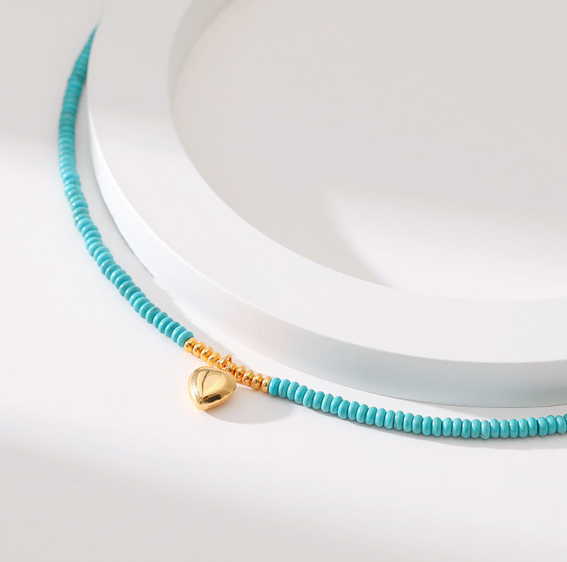 Handmade Natural Turquoise Stone Beaded Necklaces