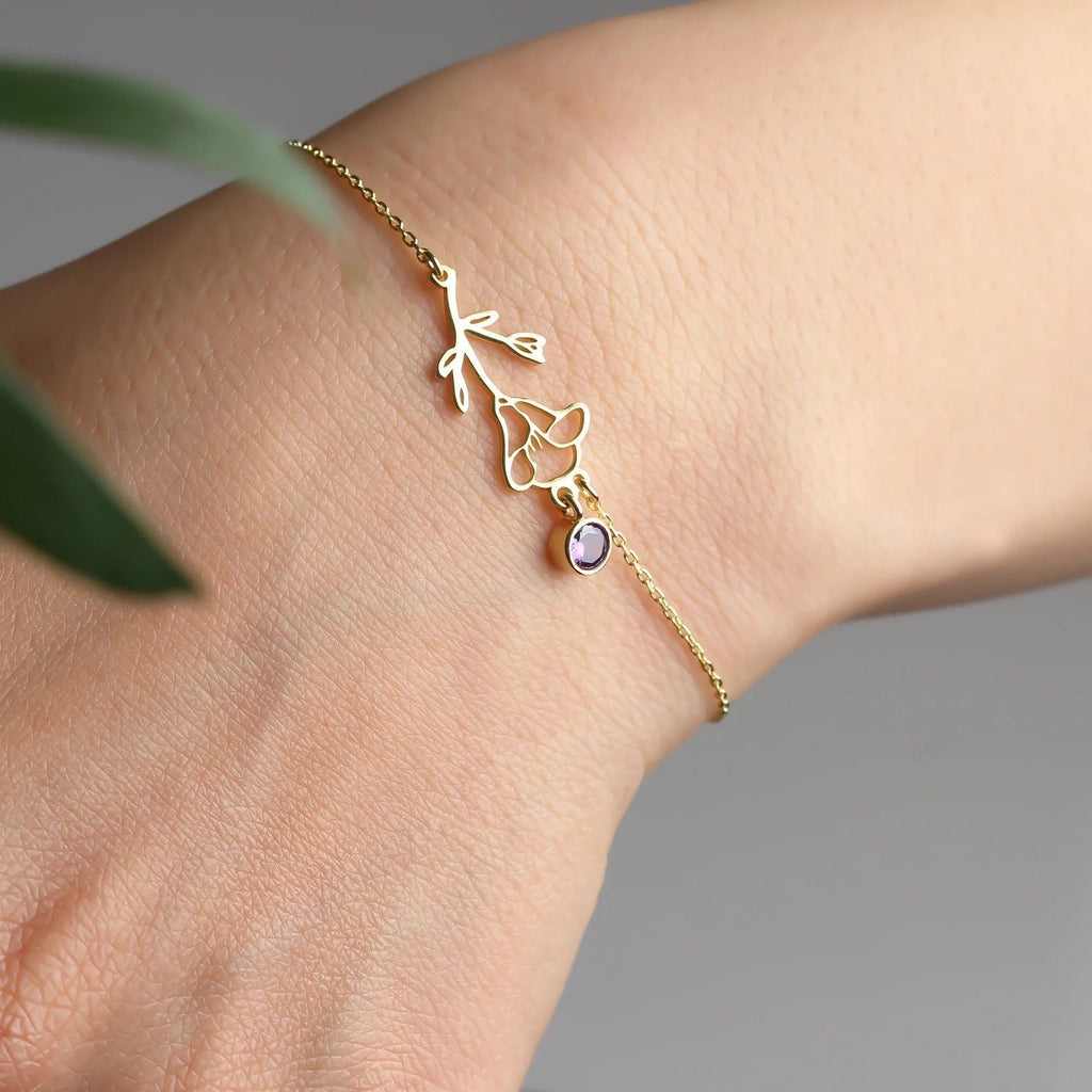 3D December Flower Bracelet
