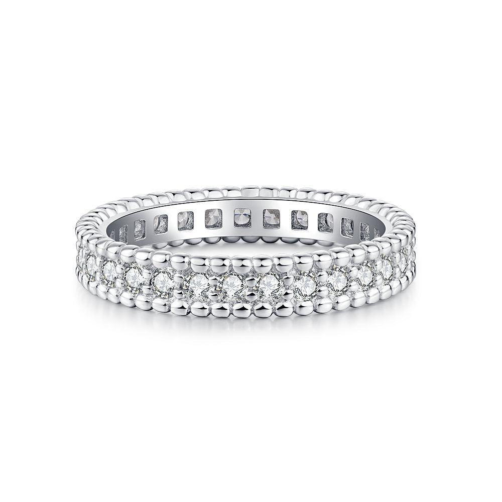 European Full Diamond S925 Sterling Silver Ring
