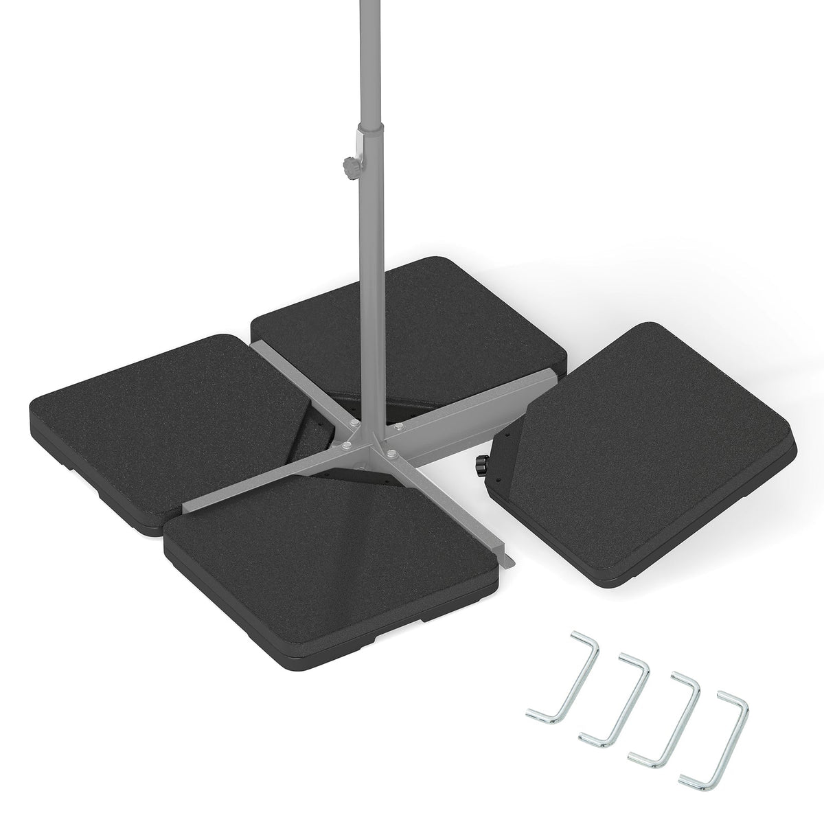 Patio Offset Umbrella Base with Easy-Fill Spouts