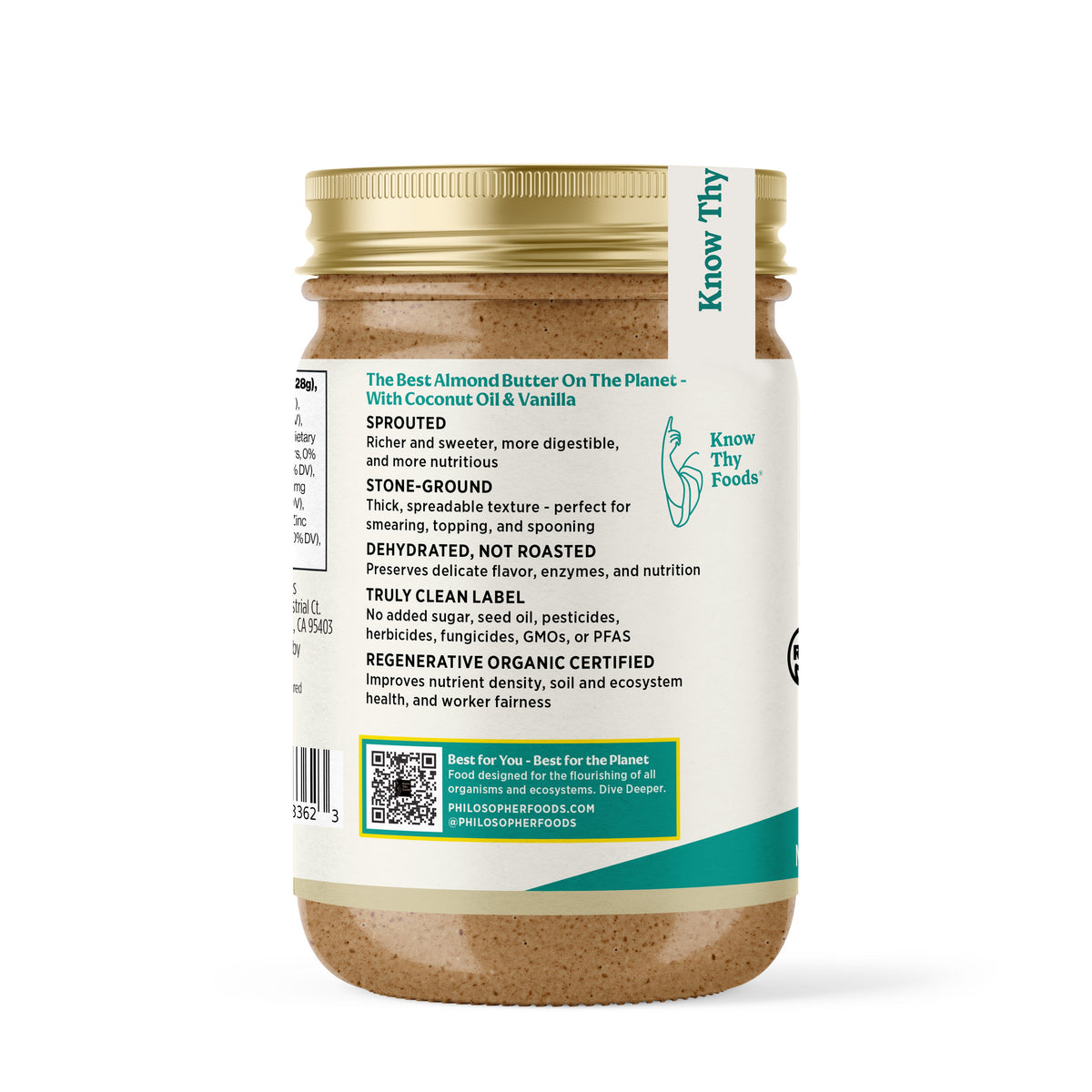 Super Crunchy Sprouted Almond Butter w/ Coconut Oil & Vanilla