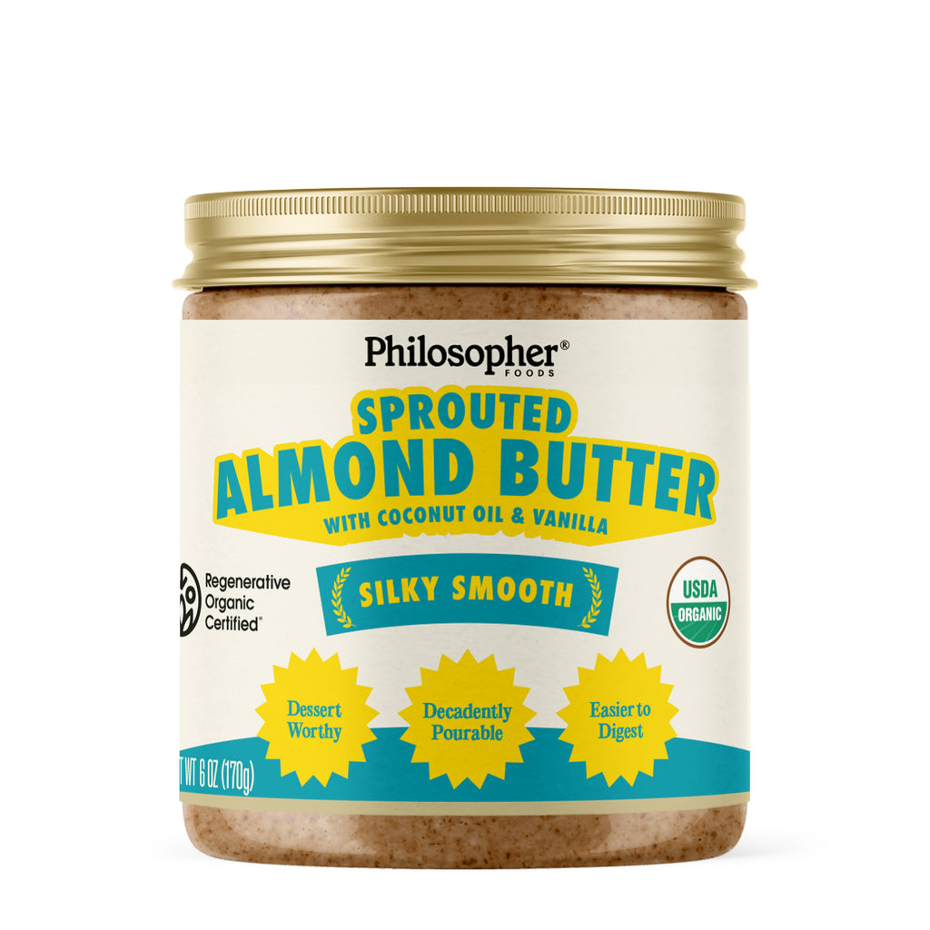 Silky Smooth Sprouted Almond Butter w/ Coconut Oil & Vanilla