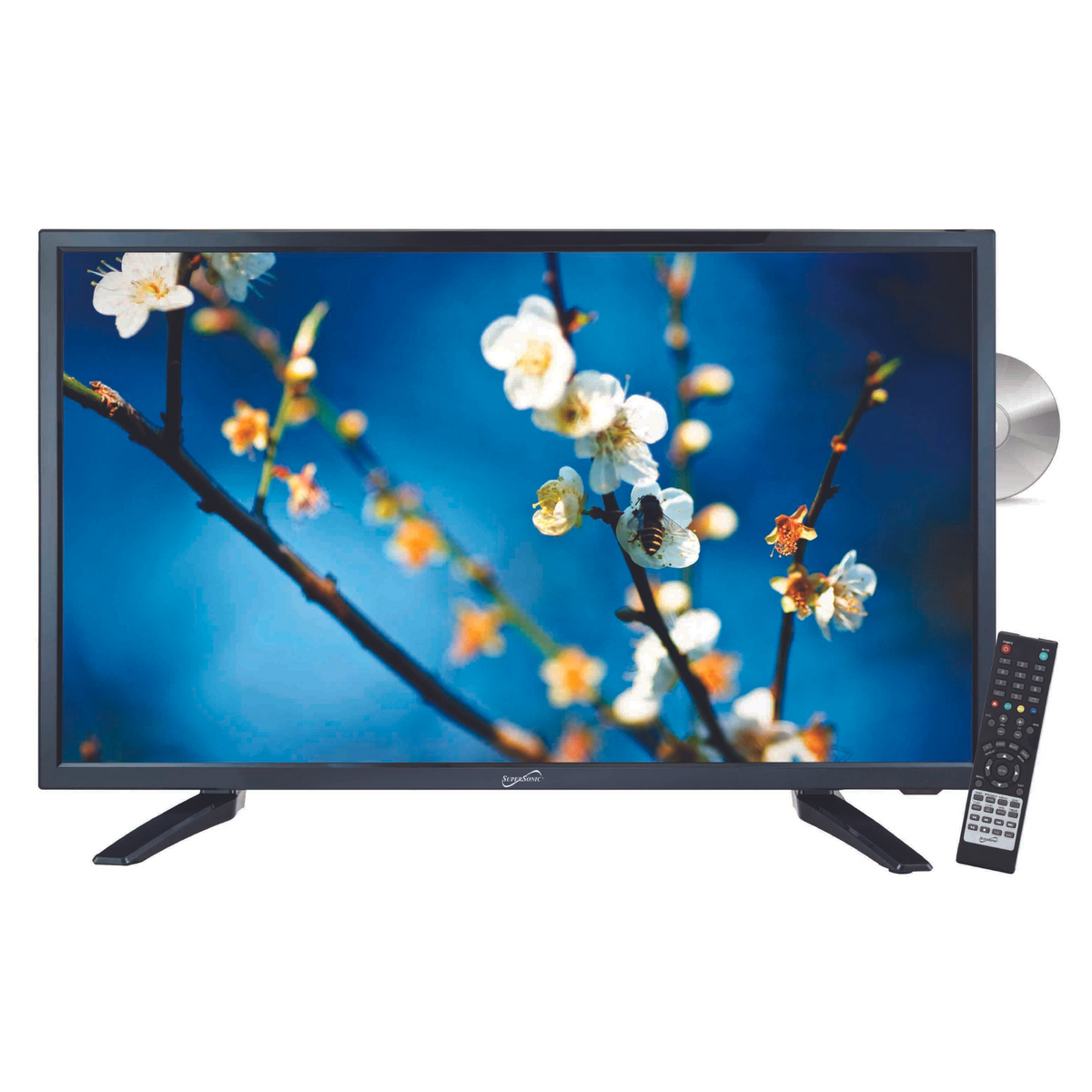 Supersonic 22" 12 Volt ACDC LED HDTV with DVD Player, USB, SD Card Reader and HDMI (SC-2212)