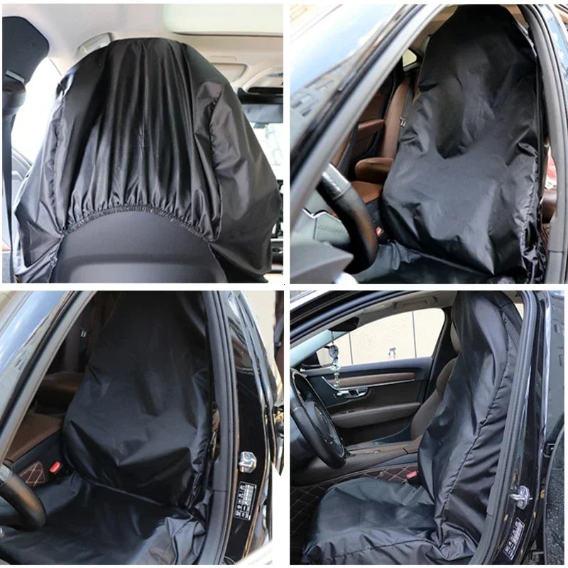 Car Seat Cover for Front Rear Seats Waterproof Antifouling Dust Covers for Steering Wheel Trunk Mat
