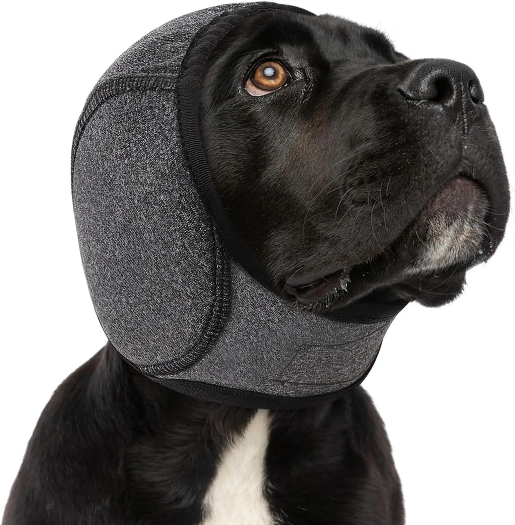 Anti Anxiety Dog Ear Muffs Hood Cover Noise Cancelling for Pets Prevent Head Shake During Grooming Force Dry Bath Trauma Care