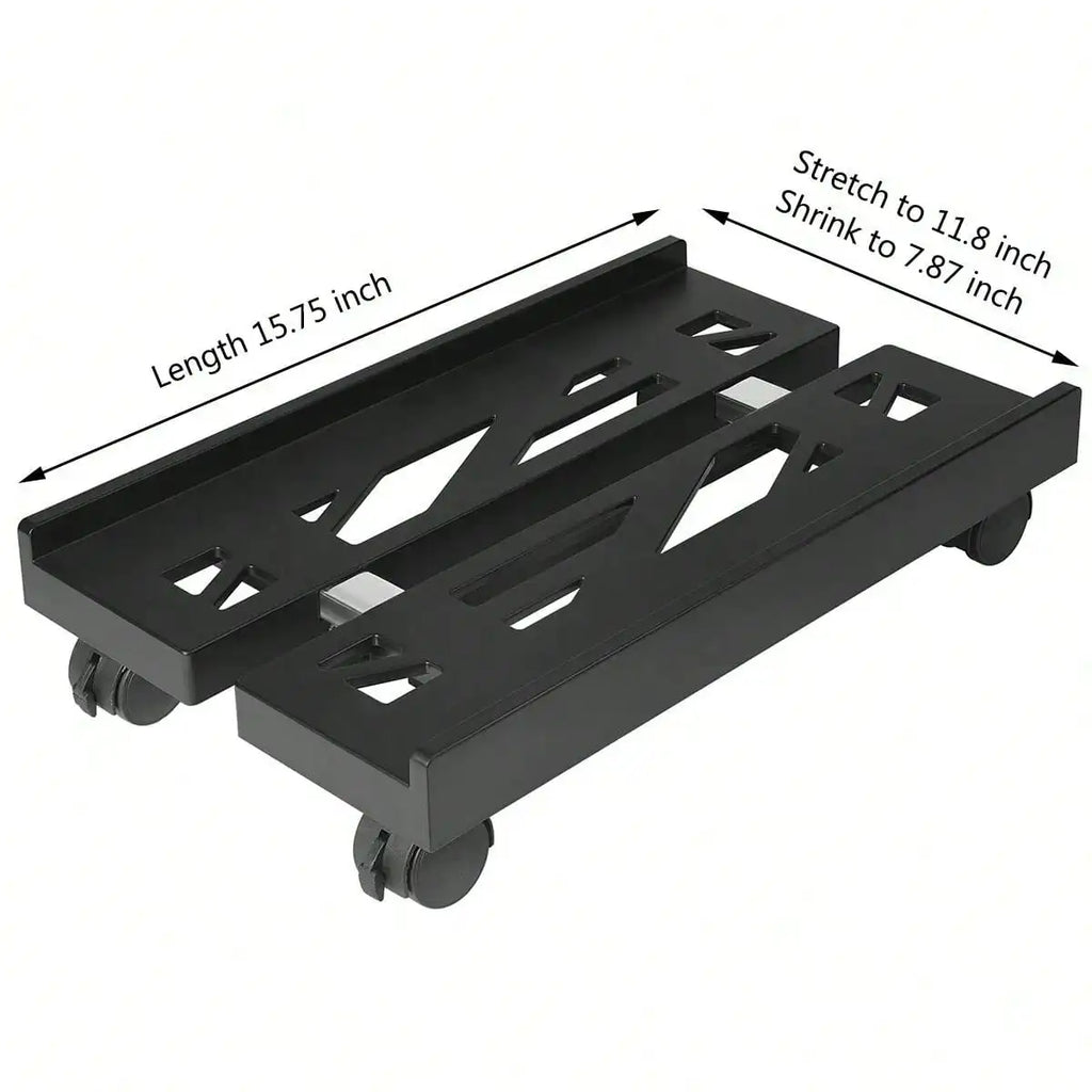Adjustable Mobile CPU Stand, Ventilated Computer Tower Stand PC Tower Stand with 4 Caster Wheels Fits Most PC, Under Desk Holder