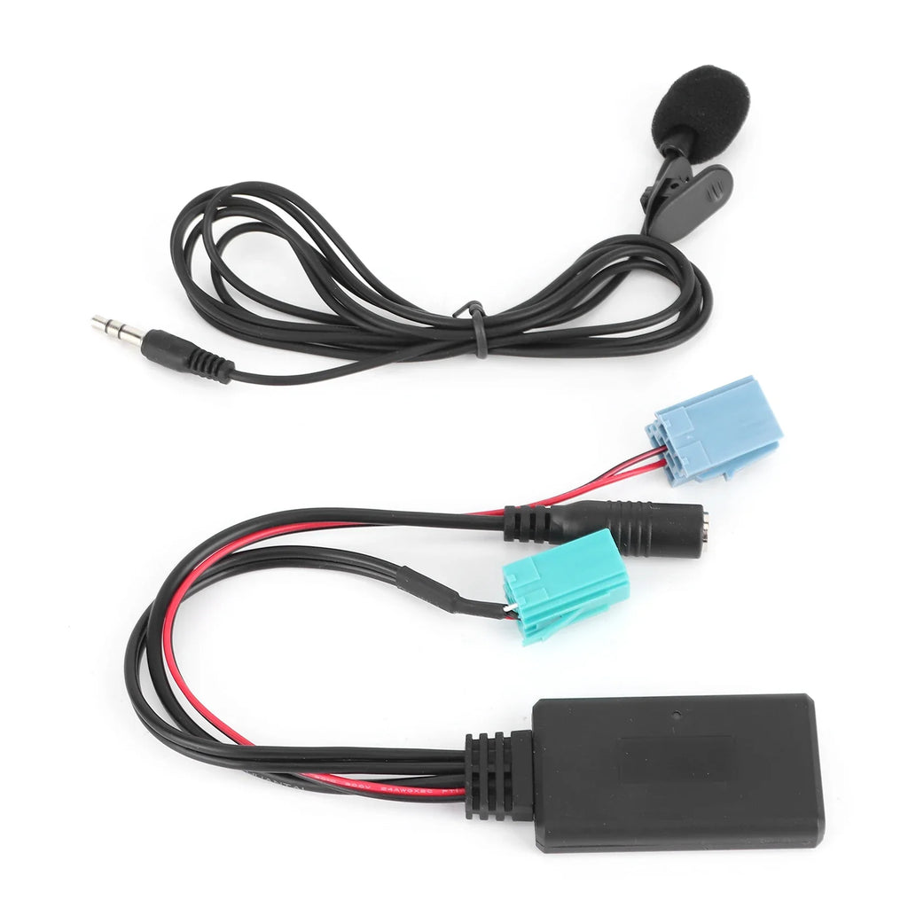6Pin   Cable Car Stereo AUX‑IN Adapter with Microphone Fit for Clio/Espace/Megane