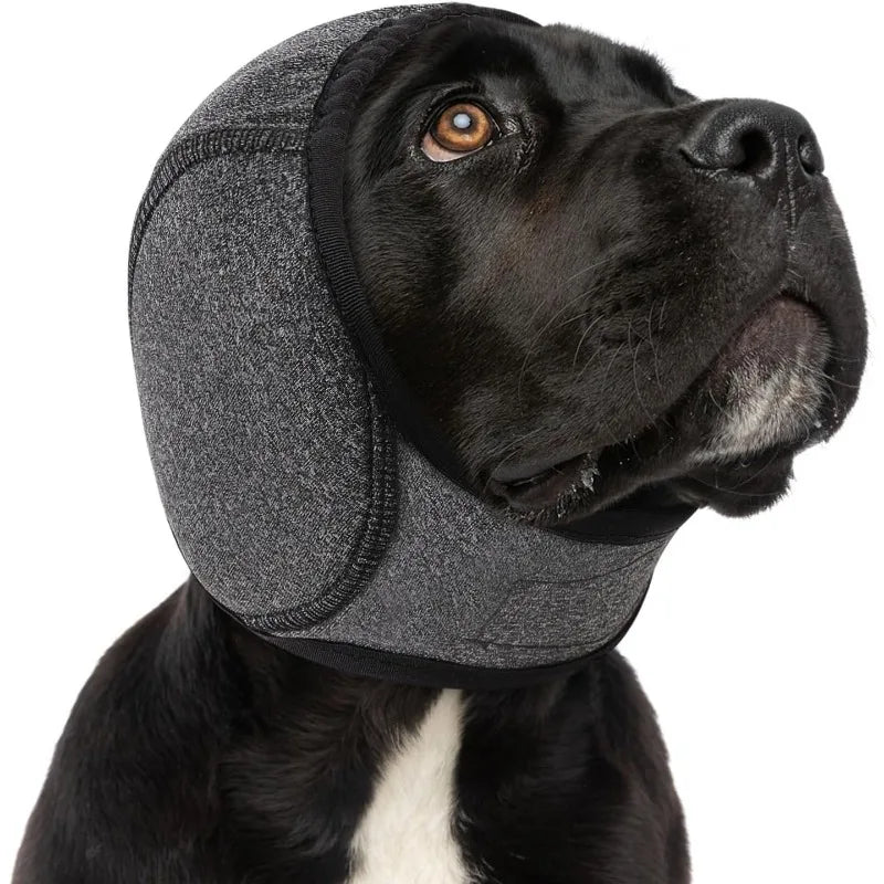 Anti Anxiety Dog Ear Muffs Hood Cover Noise Cancelling for Pets Prevent Head Shake During Grooming Force Dry Bath Trauma Care