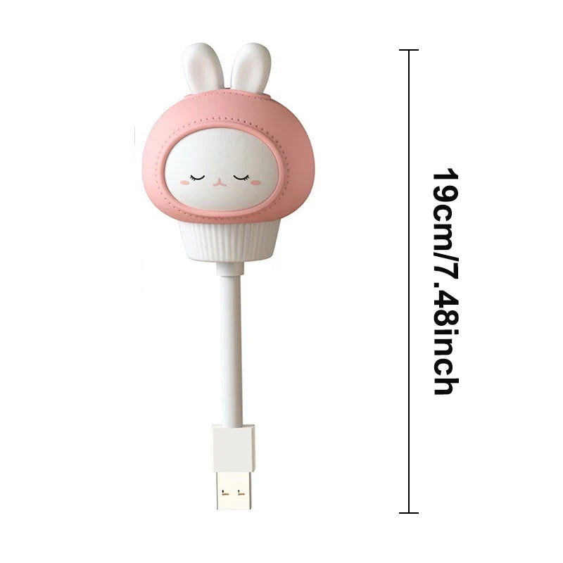 USB Night Light LED Cute Cartoon Night Lamp Bear Chick Kitten Remote Control for Baby Kid Bedroom Decoration Bedside Lamp