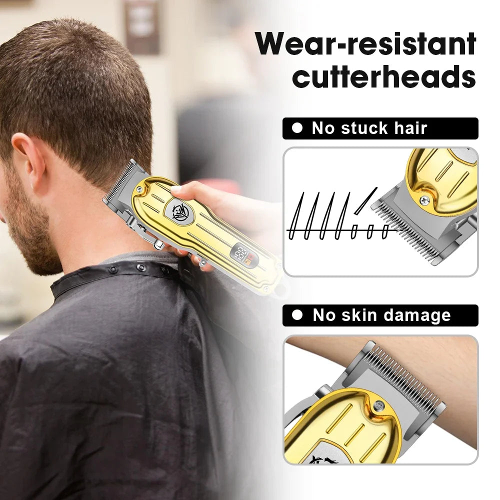 hiena Hair cutting machine Professional Hair Trimmer Barber Carving Gradient Finish Machine Electric Clipper barber cordless