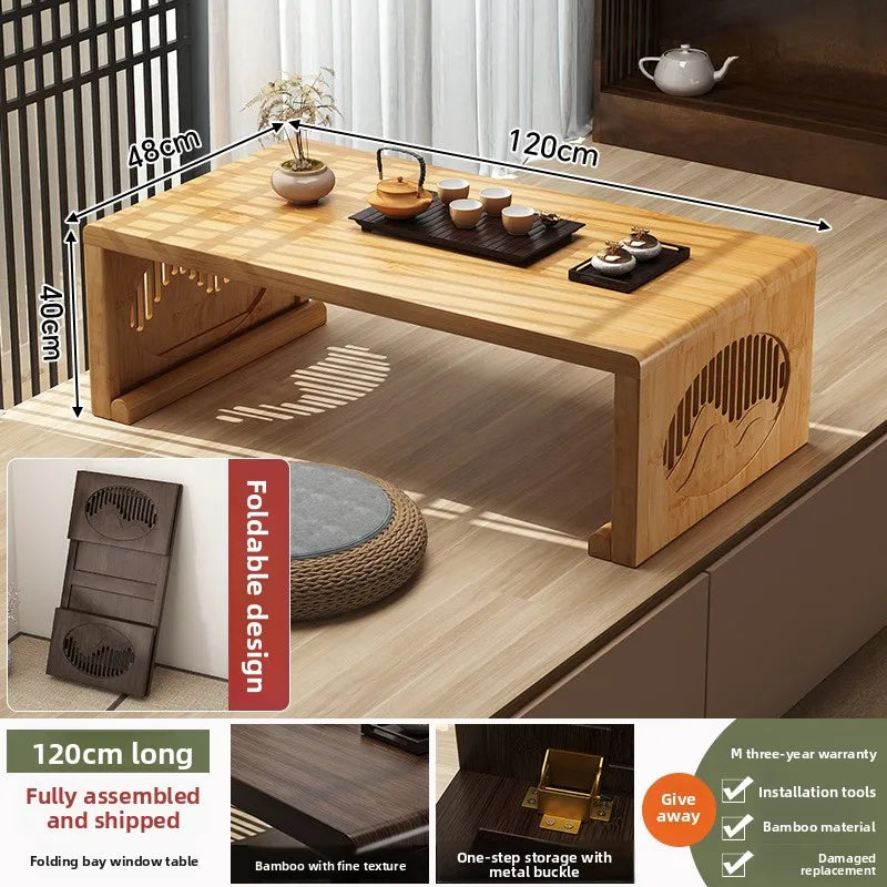 bay window small table bed folding small coffee table balcony low table  tea table