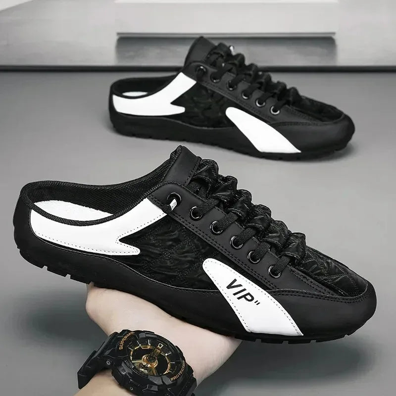 Summer Slippers for Men Trendy Men's Flat Bottom Casual Shoes Soft Sole Support Shoes Men's Sneakers