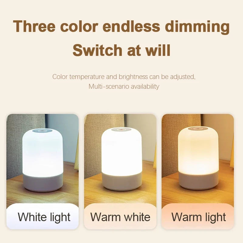 Led Night Lights Bedside Dimmable Charging Desktop Night Lamps Bedroom Bedside Lighting Decoration Touch Led Reading Table Lamp