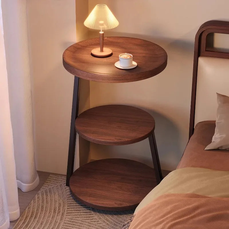 Modern Wooden Nightstand Bedside Table Cabinet Bedroom Furniture 2 Drawers Storage USB Charging Space Saving Furniture Bedroom