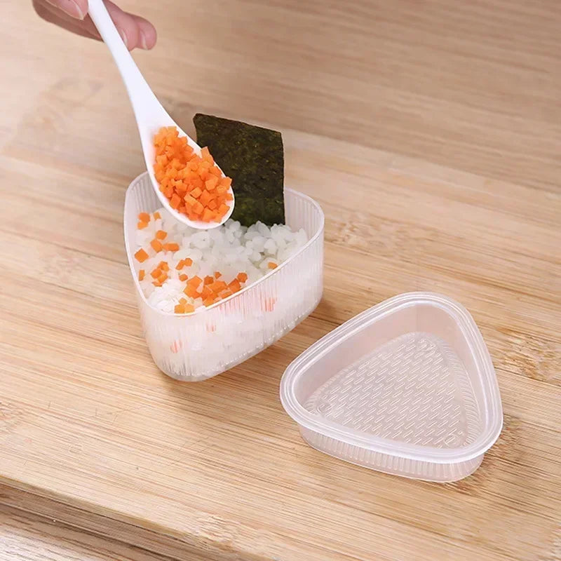 Transparent Plastic Onigiri Mold Set  Japanese-style Onigiri and Sushi Mold Set  Sushi Cartoon-themed Onigiri Molds For Children
