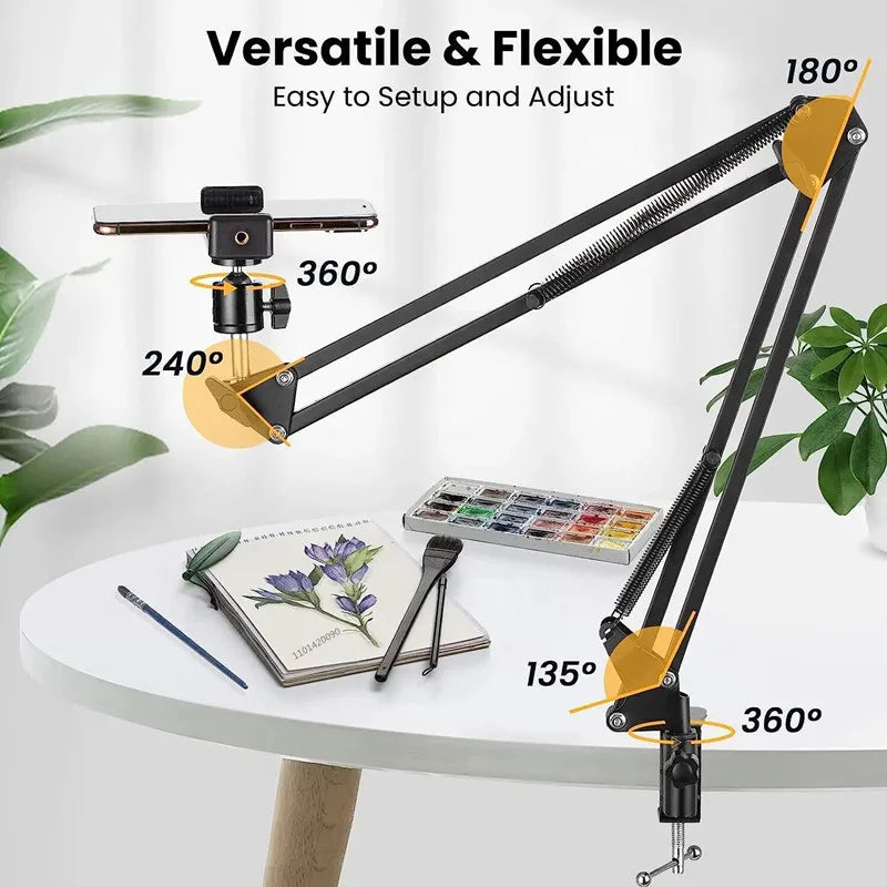 2025 NEW Flexible Arm Tripod For Phone Stand Table Folded Anchor 360° Rotation Online Desktop Laptop Video Live Shot Photography