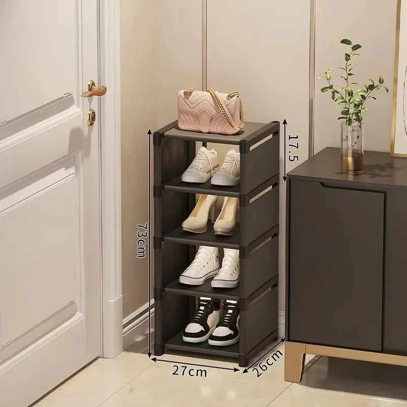 Stackable Shoe Rack Organizer Non-Woven Fabric Space Saving Entryway/Closet/Underbed Storage Home Organization Easy Assembly
