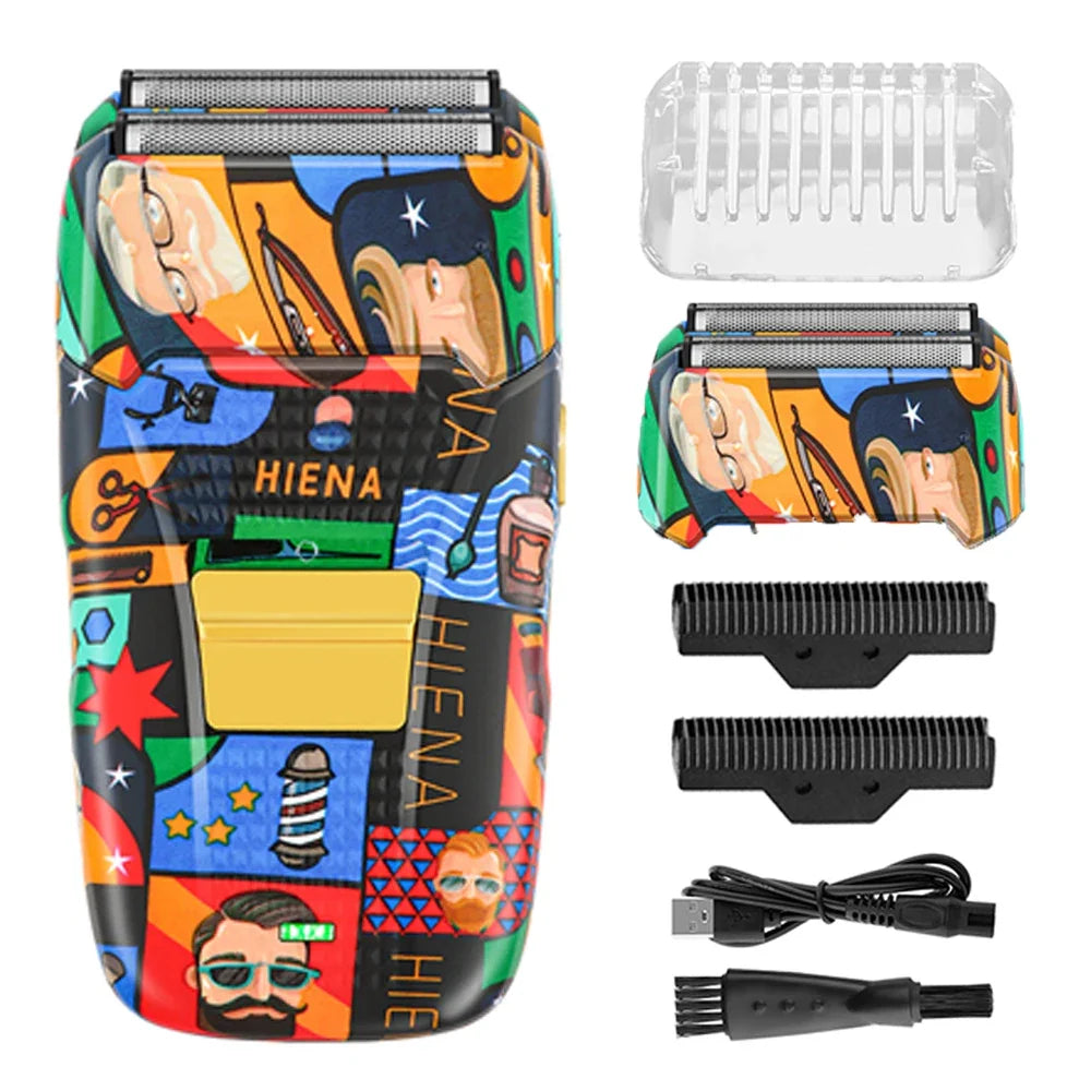 HIENA shaving machine men Electric shaver Hair clipper Rechargeable Metal Housing Pro Electric Shaver For Men Electric home