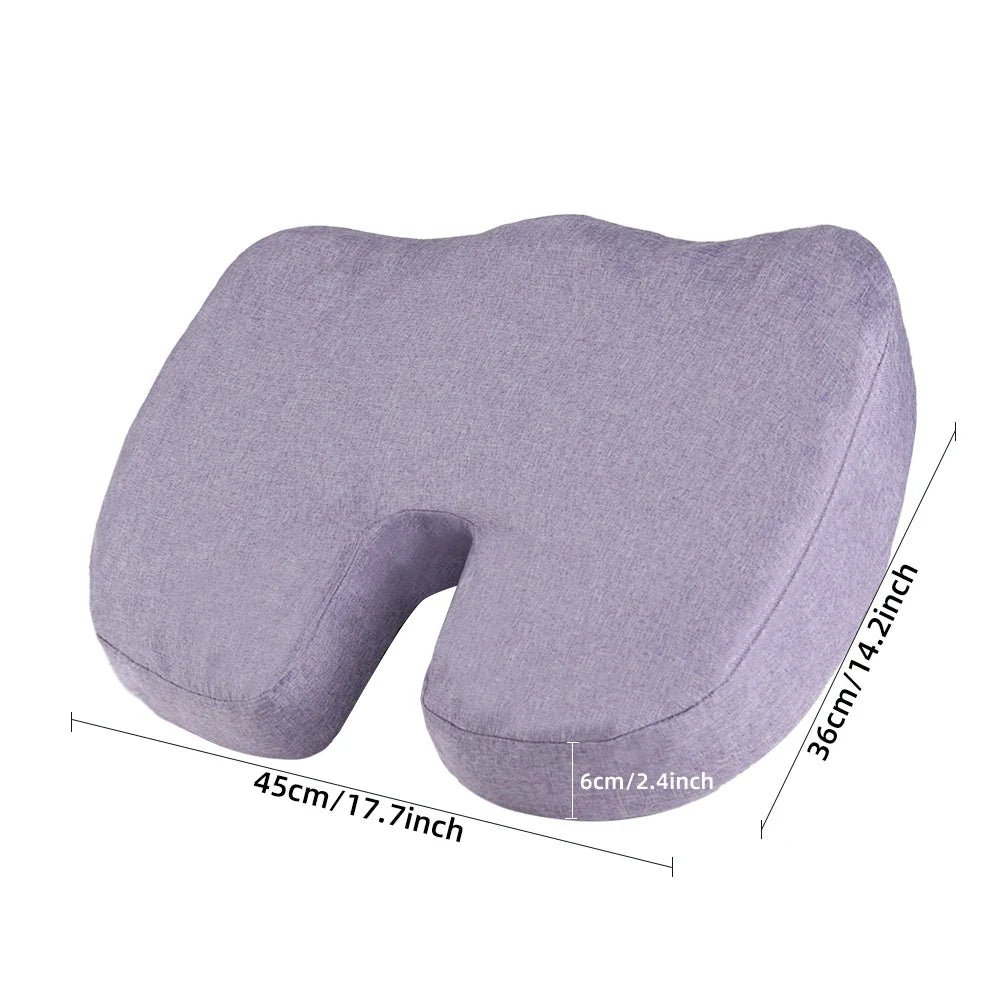 Comfortable breathable seat cushion, U-shaped design wave sponge massage cushion can relieve buttock pressure/coccyx pain