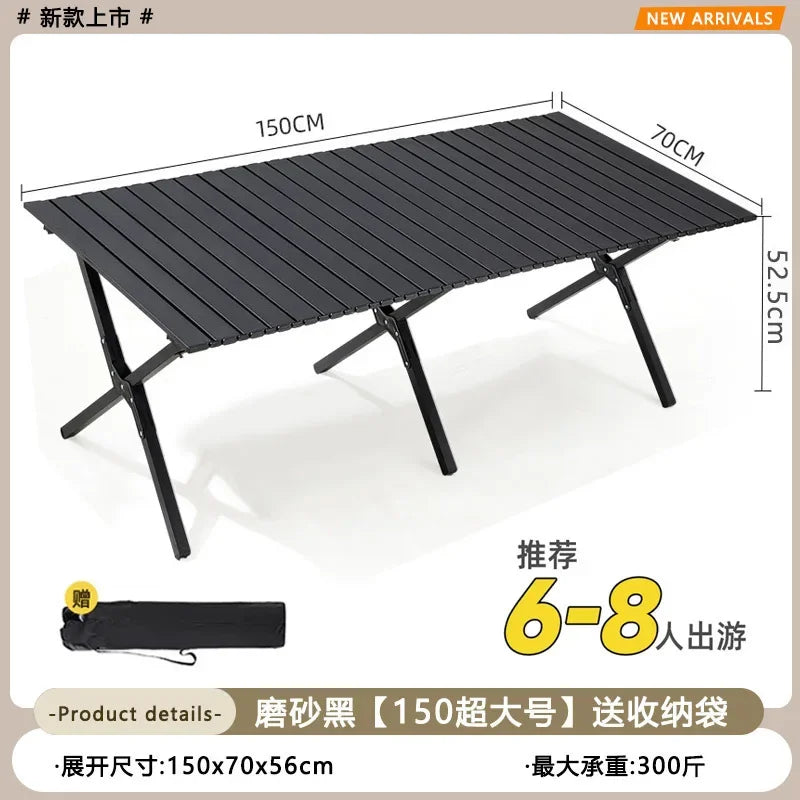 Portable Wooden Picnic Table Lightweight Compact Outdoor Folding Camping Table Camping Picnics Backyard Parties Beach Trips