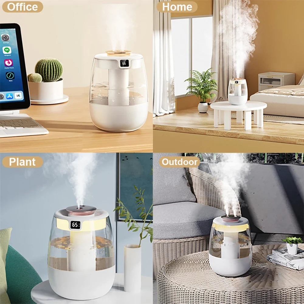 Air Humidifier Professional Large Capacity Double Spray Port Cool Mist Maker for Home Room Office Mute Desktop Air Humidifier
