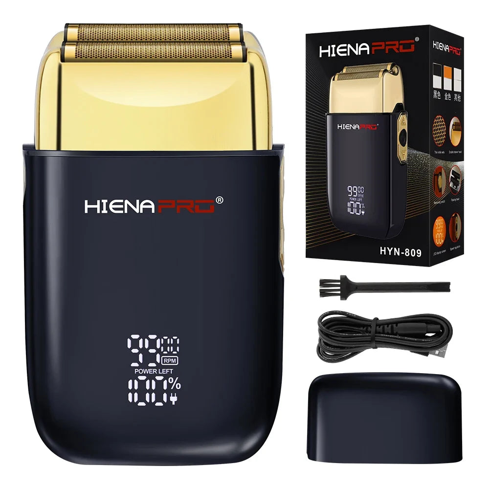 HIENA shaving machine men Electric shaver Hair clipper Rechargeable Metal Housing Pro Electric Shaver For Men Electric home