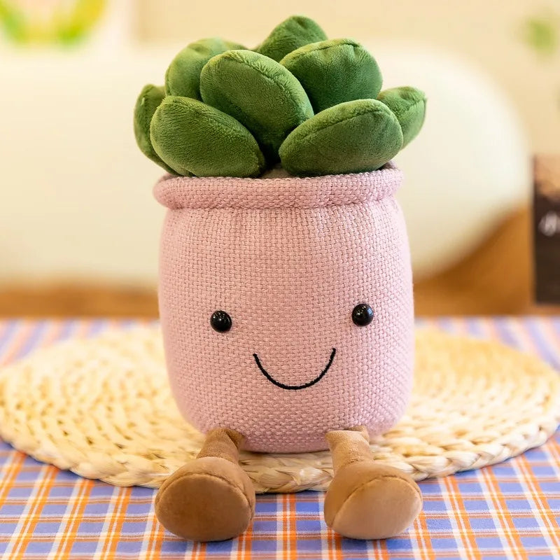 Halloween Christmas Creative Simulation Plants  Succulent Plush Greenery Ornaments Catching Machine Rag Dolls Home Accessories