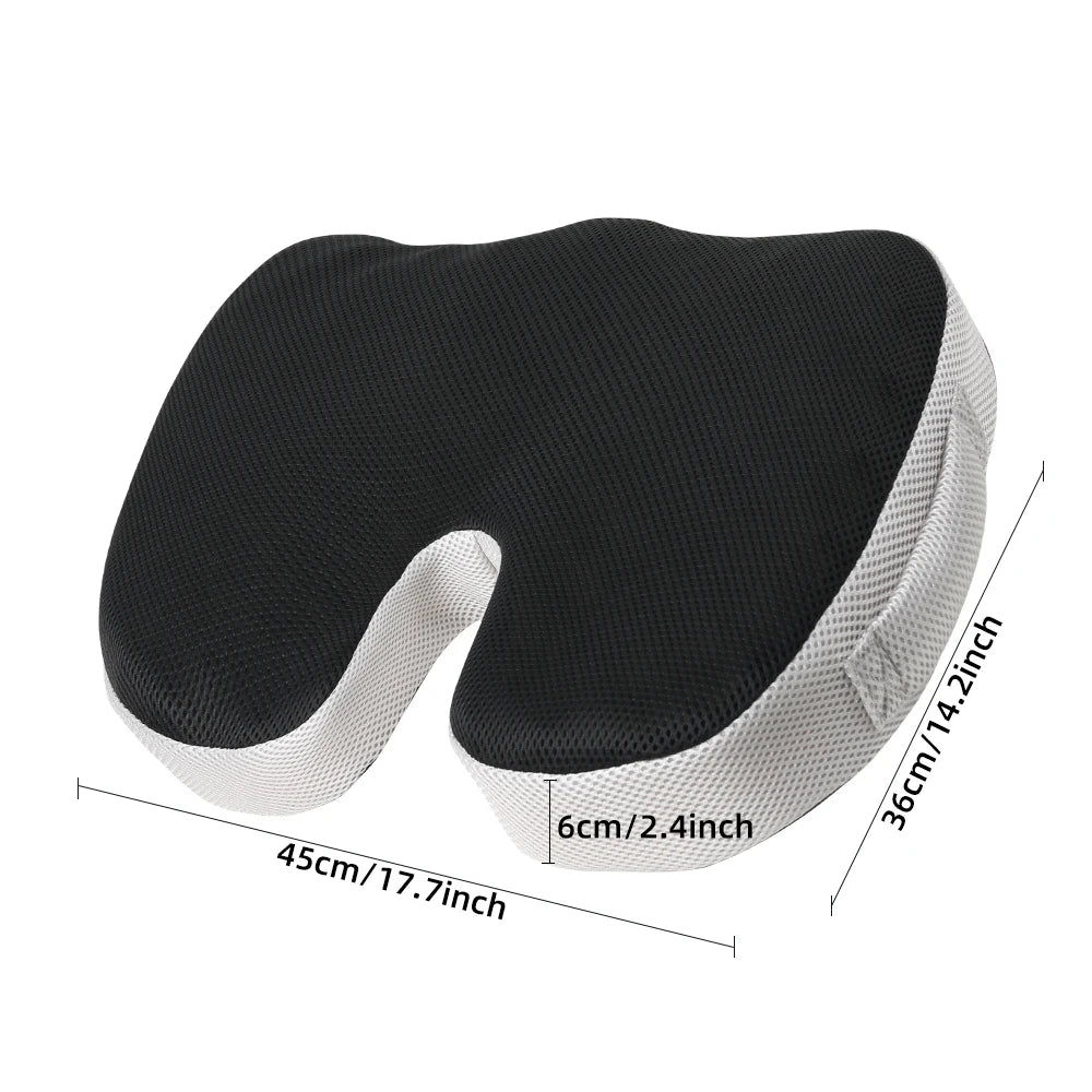 Comfortable breathable seat cushion, U-shaped design wave sponge massage cushion can relieve buttock pressure/coccyx pain