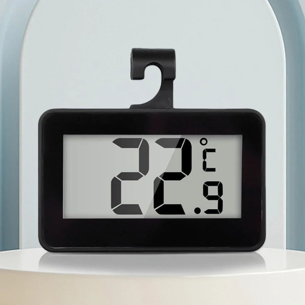 Mini Refrigerator Fridge Thermometer Waterproof Digital Freezer Thermometer with Hook Digital Refrigerator Thermometer for Home