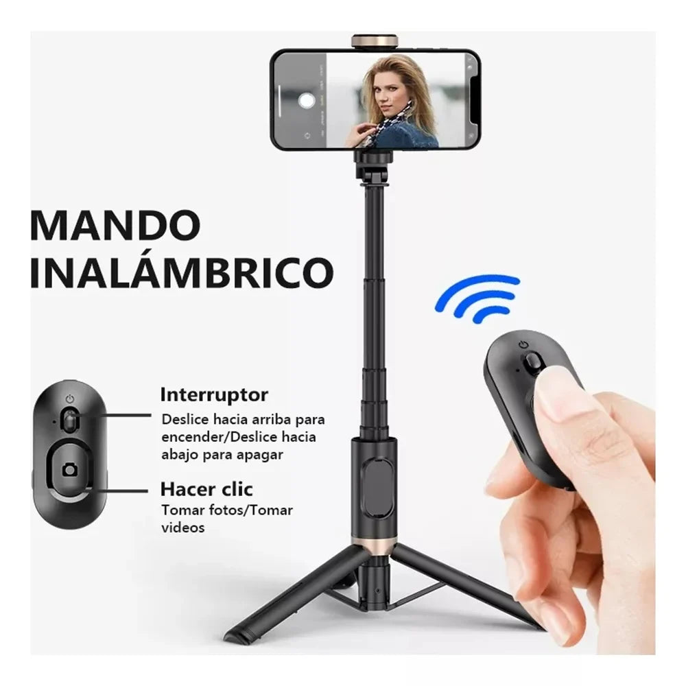 2025 NEW Bluetooth Selfie Foldable Wireless Tripod with Bluetooth Shutter Monopod Live Photograph for iphone