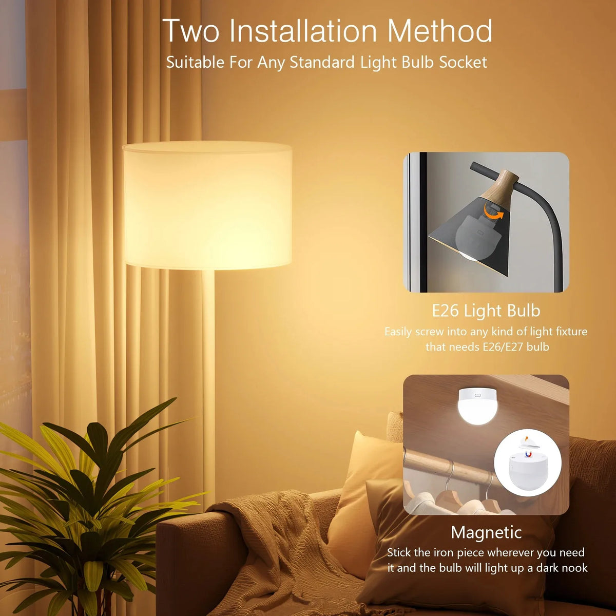 LED Night Light Rechargeable Light Bulbs 5V USB E27/E26 LED Lamp RGB Led Bulb Night Lights Remote Control Lighting Home Decor
