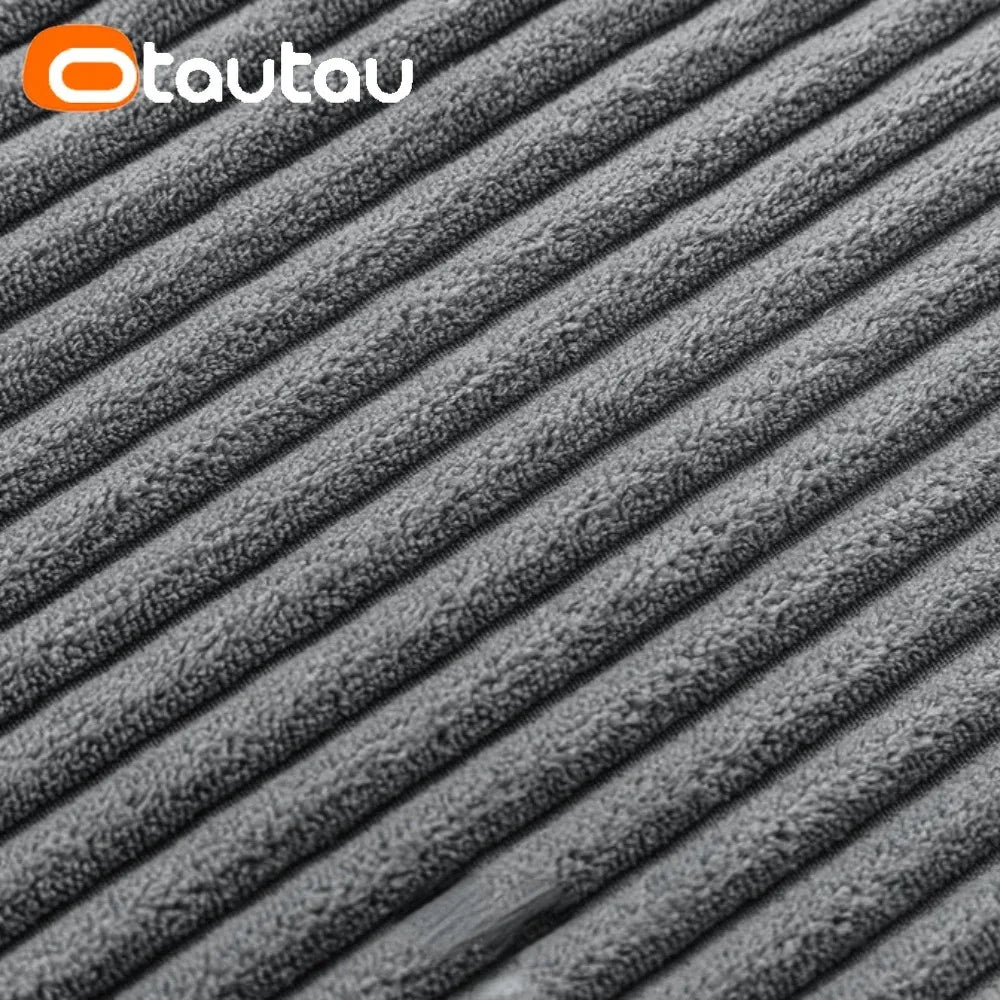 OTAUTAU Cotton Corduroy Cushion Cover Without Insert Throw Pillowcase 30x50/40x40/45x45/50x50/55x50/60x60cm KD024