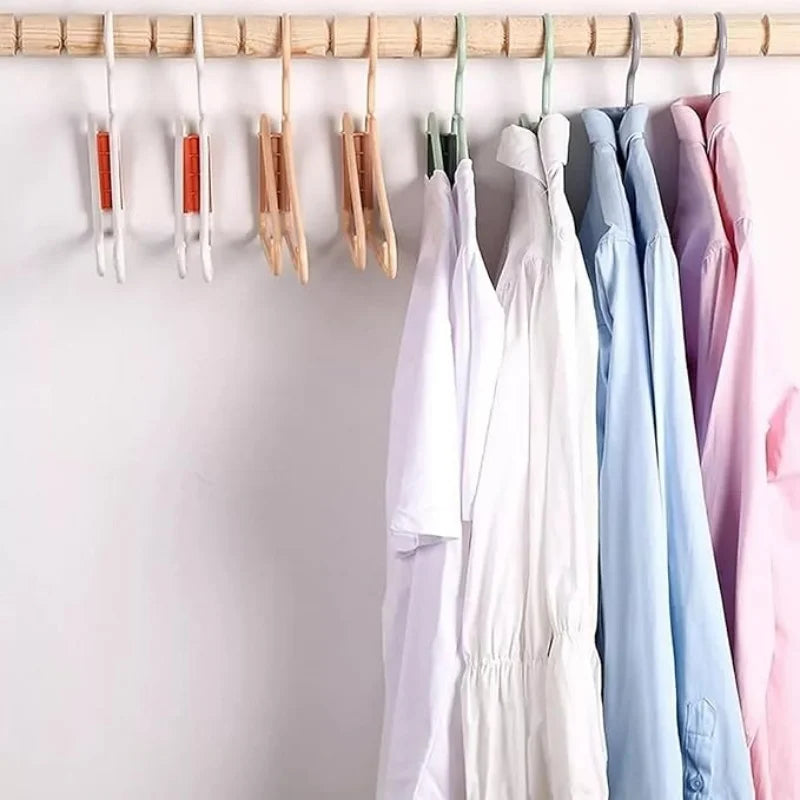 12pcs Foldable Coat Hangers - Portable Travel Hangers, Space-Saving Design,Ideal for Clothes & Coats
