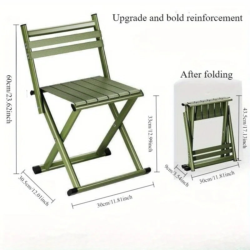 Outdoor portable folding stool, thick chair stool, dual-purpose fishing stool, Magza small stool, camping barbecue stool