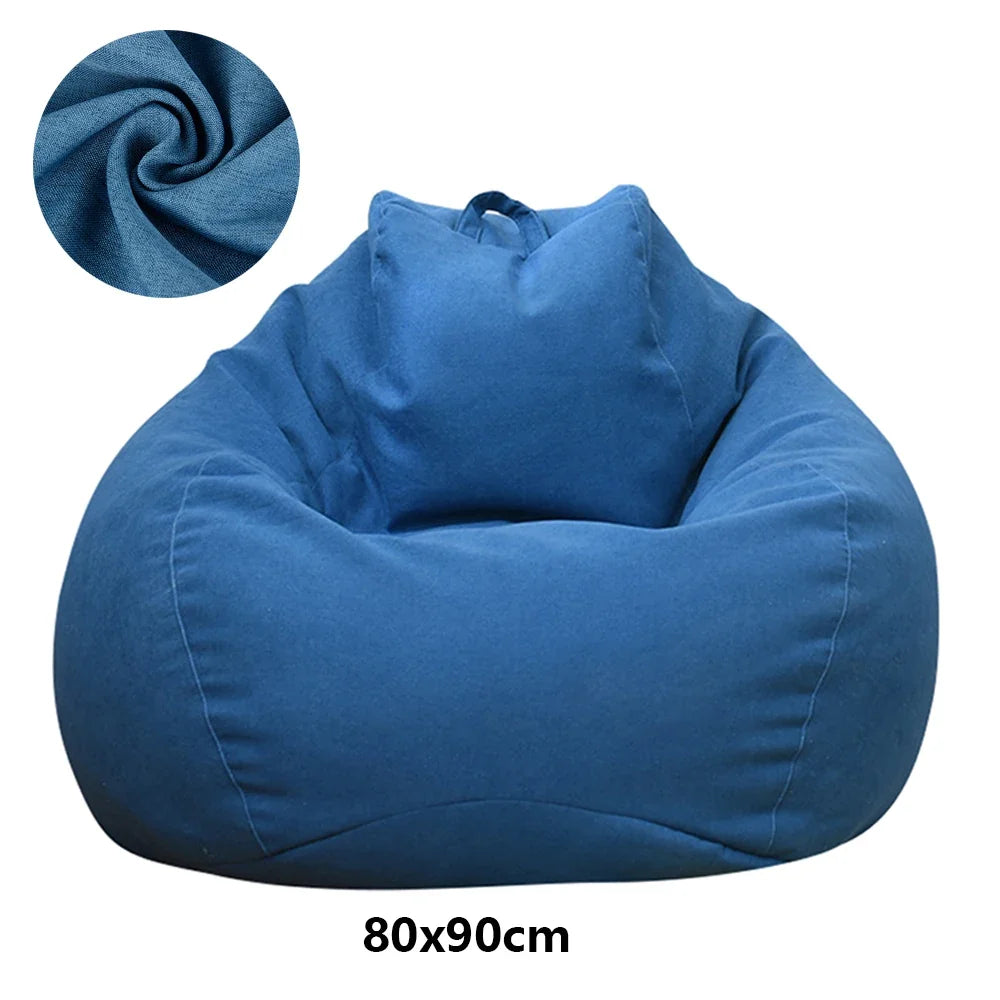 Lazy Sofas Cover Large Bean Bag Cover Without Filler Adults Couch Living Room Bedroom Home Tatami Lounger Comfortable Seat Cover