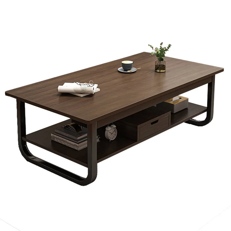 Modern minimalist coffee table, small apartment, living room, sofa, nearby balcony, tea table, rental room, rectangular tea tabl
