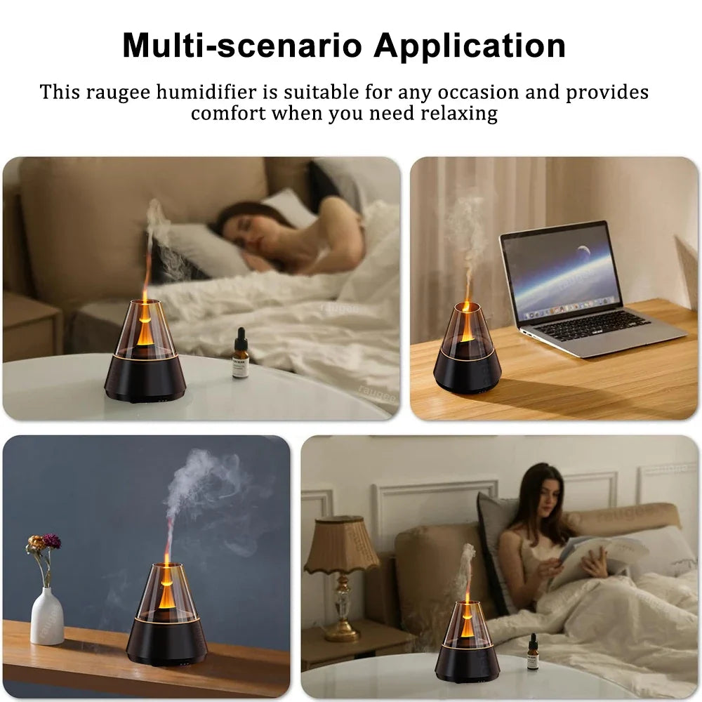 Air Humidifier USB Mini Aroma Essential Oil Diffuser Home Mute Automatic Mist Maker Fragrance Diffuser with Colorful Night Light