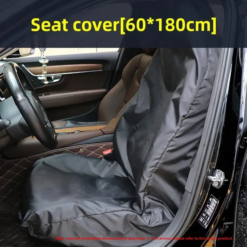 Car Seat Cover for Front Rear Seats Waterproof Antifouling Dust Covers for Steering Wheel Trunk Mat