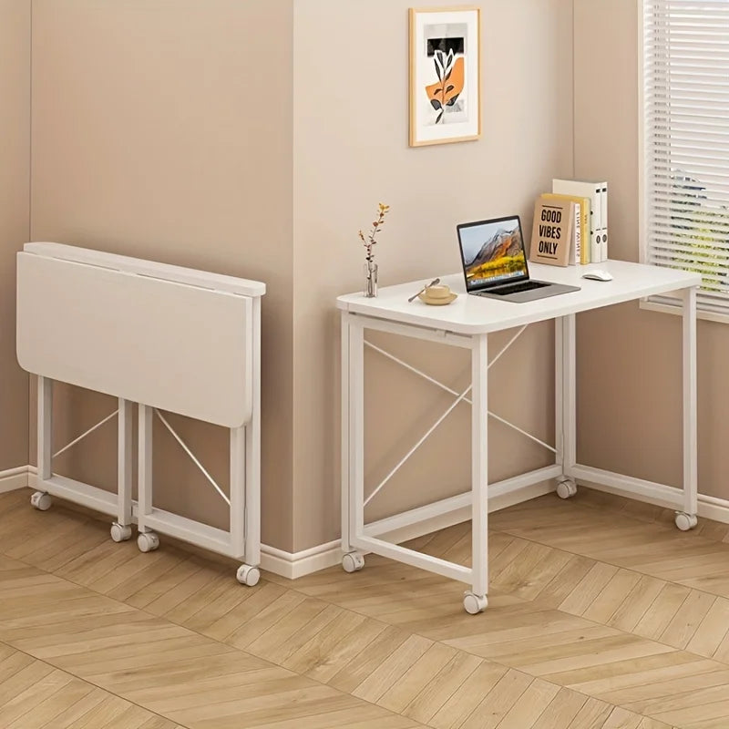 Folding desk, movable desk, home student computer desk, study desk, bedroom bedside desk, office desk computer desk
