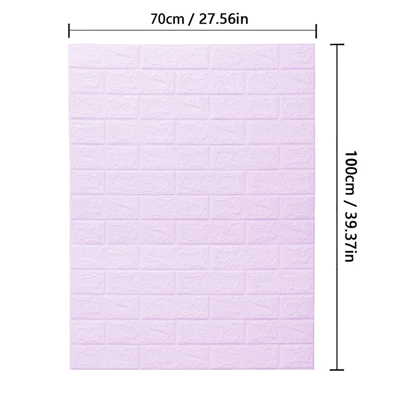 70cmx1/2/3/5/10m 3D Paper Wall Adhesive Living Room PVC Self-adhesive Panels Home Decoration Wallpapers Waterproof Wall Stickers