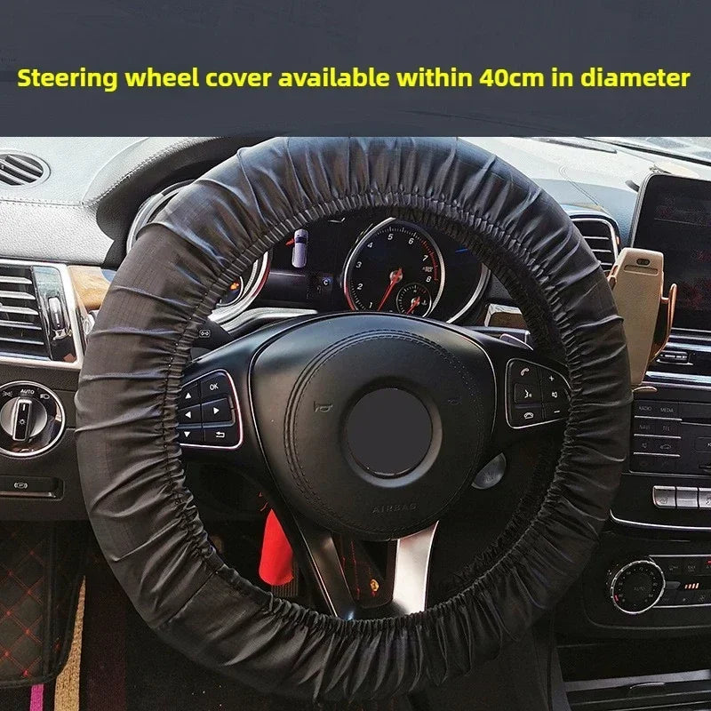Car Seat Cover for Front Rear Seats Waterproof Antifouling Dust Covers for Steering Wheel Trunk Mat