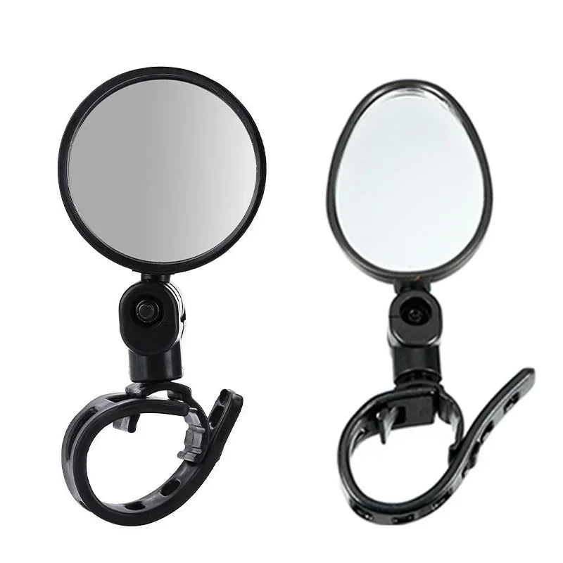 2pcs Adjustable Rotate Bicycle Auxiliary Rearview Mirror Handlebar Mount Wide-Angle Convex Cycling Rear View Mirrors Accessories