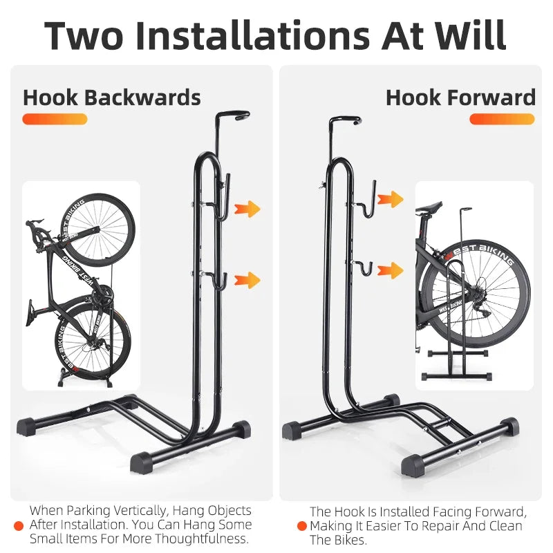 WEST BIKING 3 In 1 Bicycle Parking Rack Multifunctional Bike Indoor Garage Storage Stand MTB Road Bike Maintenance Repair Stand