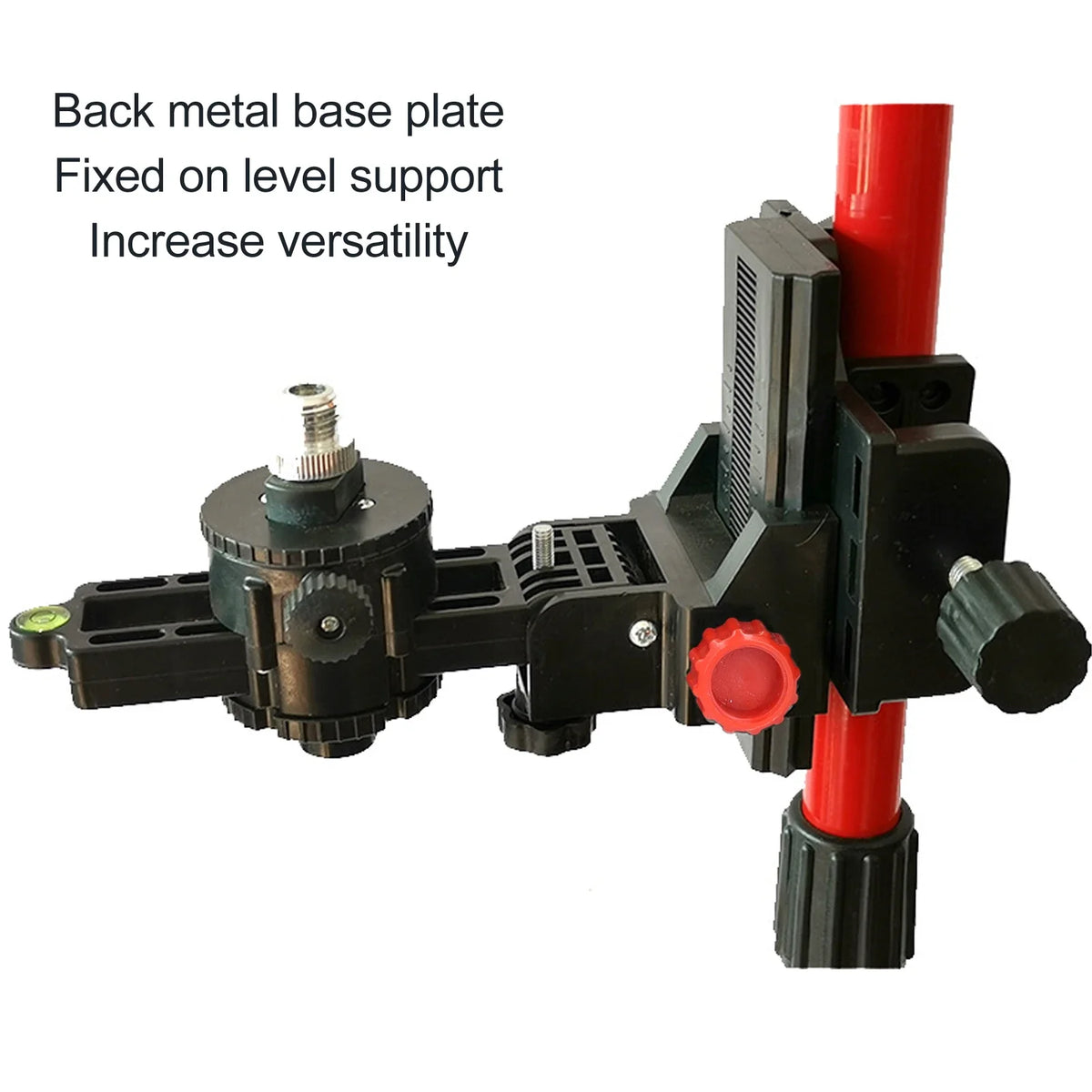 Fine Tuning Bracket Level Adapter 360 Degree Adjustable Support L Shape Pivoting Base with Clip Wall Ceiling Mounted