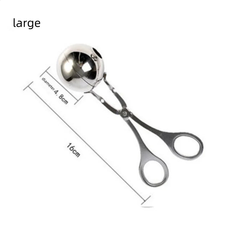 Stainless Steel Meatball Maker Fruit Rice and Vegetable Roll Mould Fried Meatball Rice-meat Dumplings Clamp Kitchen Tools