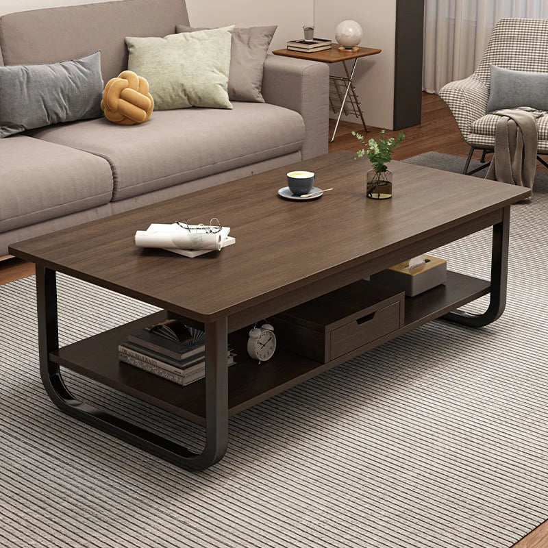 Modern minimalist coffee table, small apartment, living room, sofa, nearby balcony, tea table, rental room, rectangular tea tabl