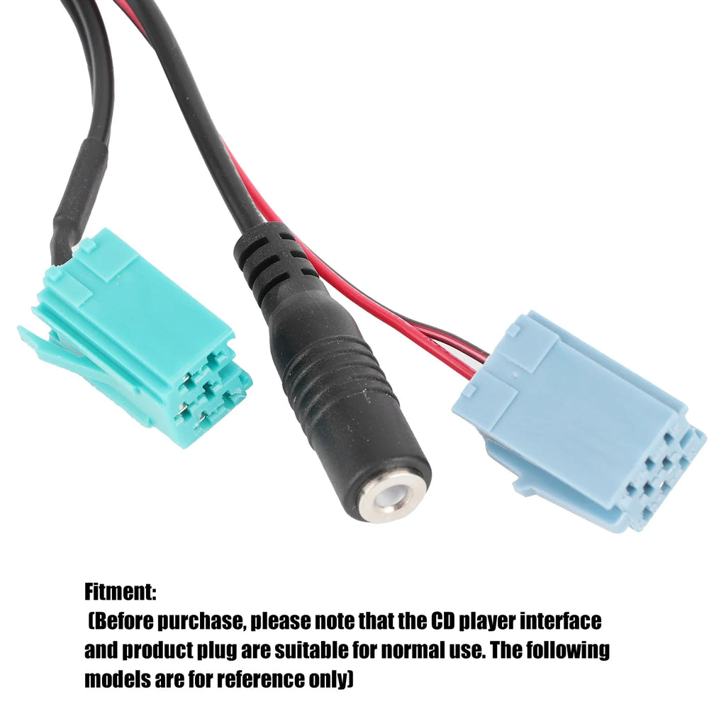 6Pin   Cable Car Stereo AUX‑IN Adapter with Microphone Fit for Clio/Espace/Megane