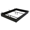 Queen size Hotel Style Metal Bed Base Bed Frame in Espresso - 7.5-inch High