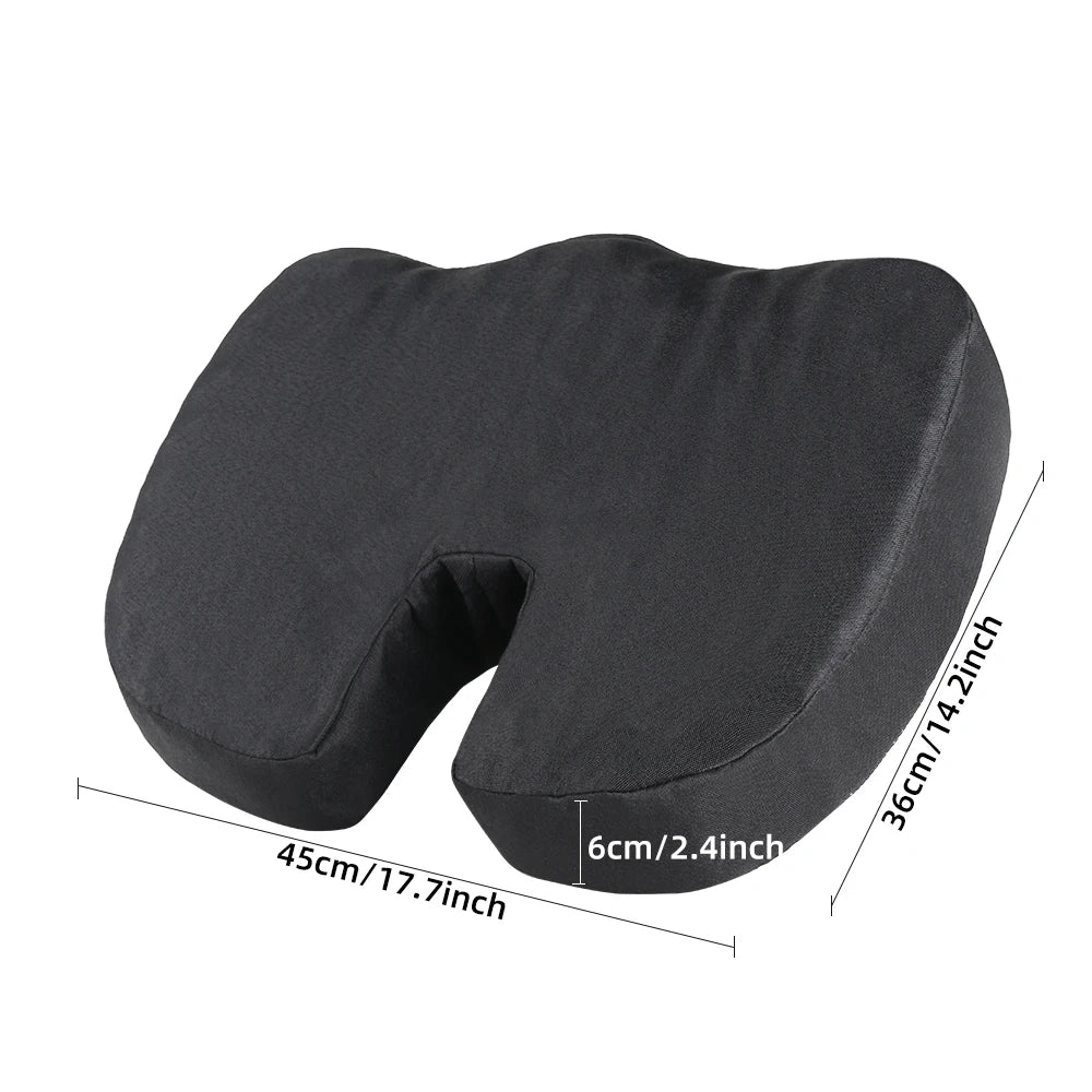 Comfortable breathable seat cushion, U-shaped design wave sponge massage cushion can relieve buttock pressure/coccyx pain